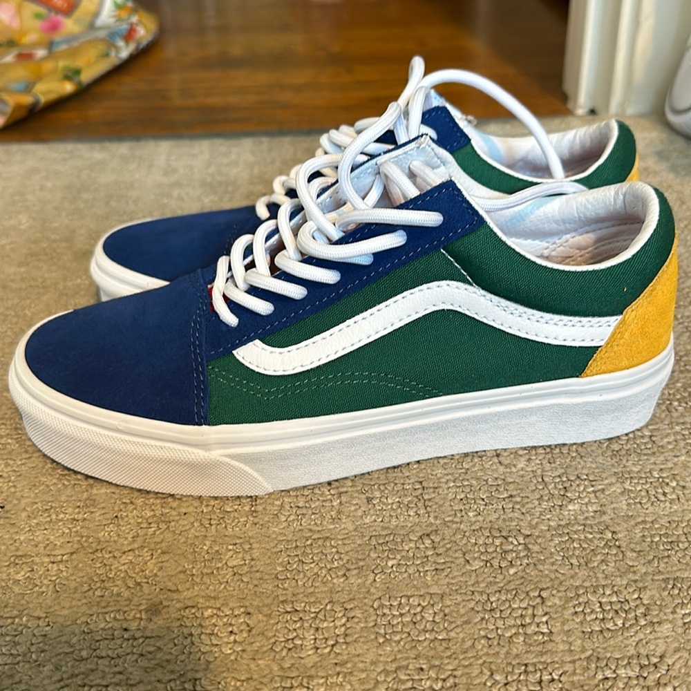 Vans Old Skool Skate Shoe Blue/Green-Yellow Size US W 5.5 US 51/2💥NWOT💥unisex - Picture 1 of 3